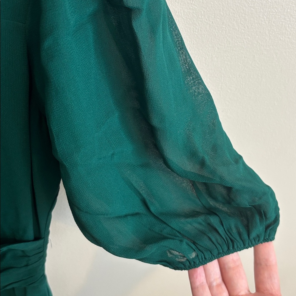 NEW Reformation Green Midi Dress size 12 - Picture 6 of 10